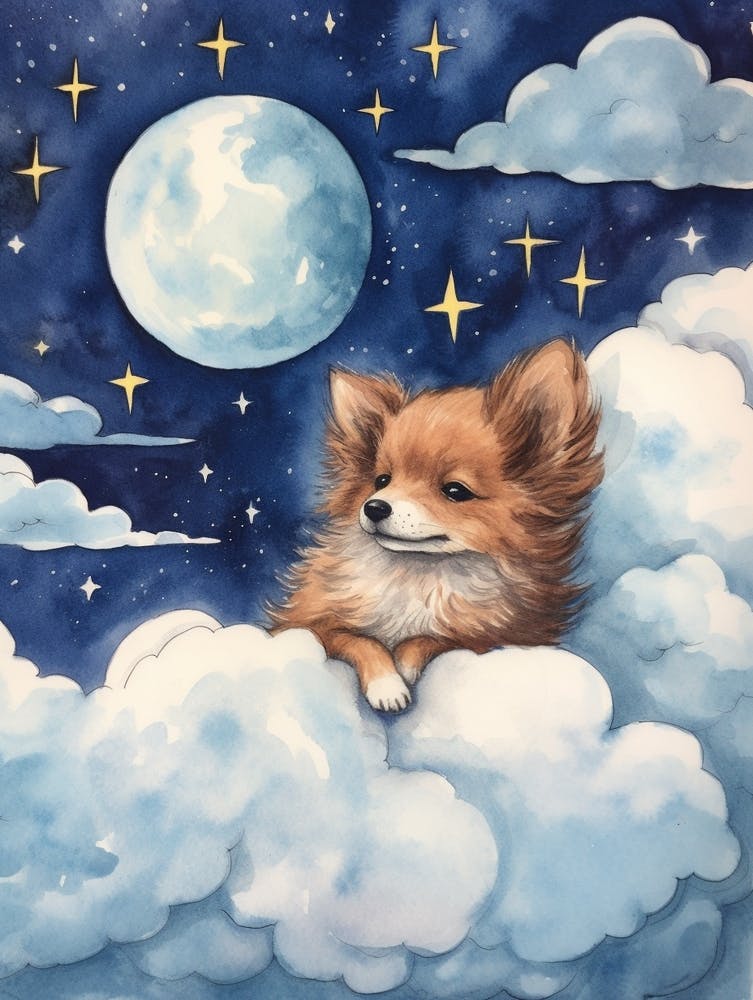 Baby Wolf 3 Sleeping In The Clouds