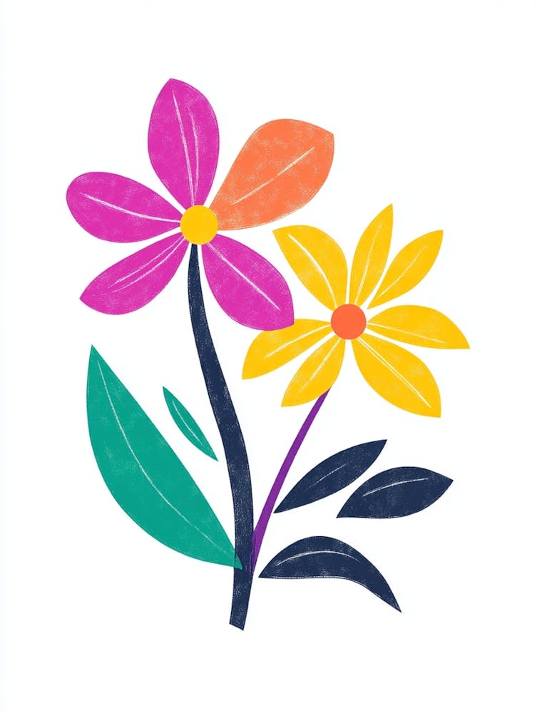 Flowers On A White Background 9