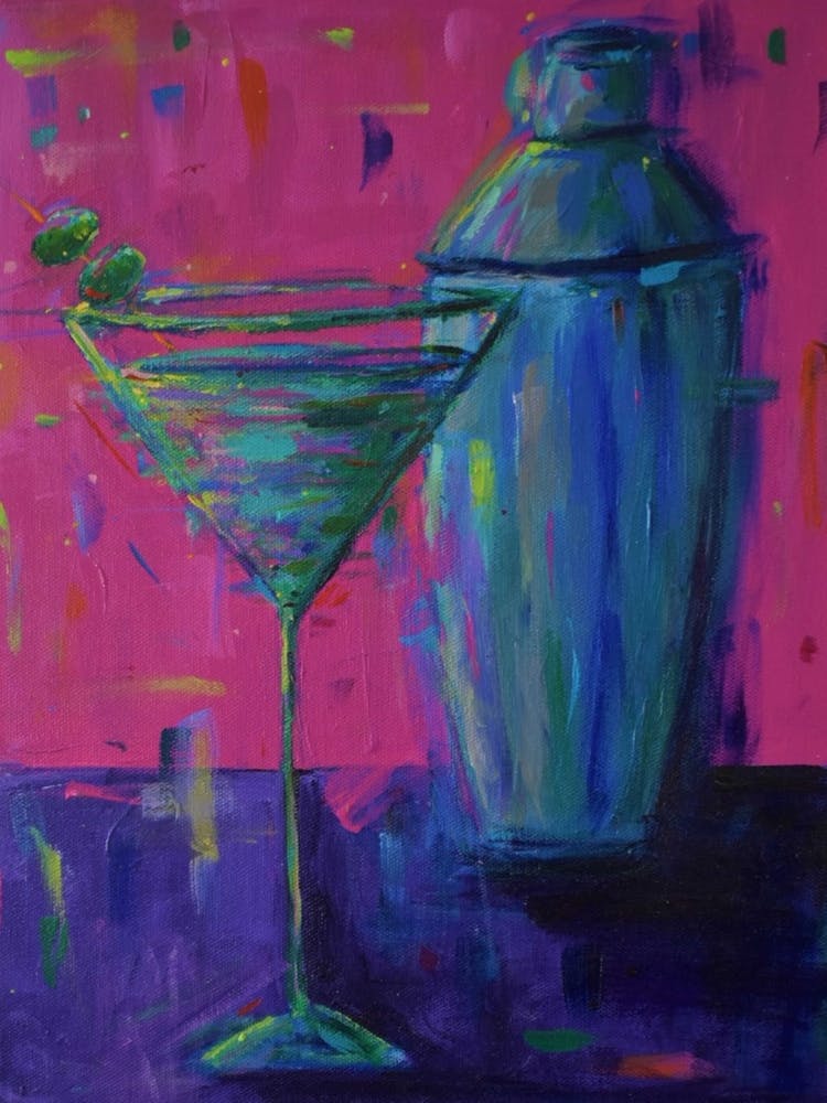 Cocktail In Pink & Purple