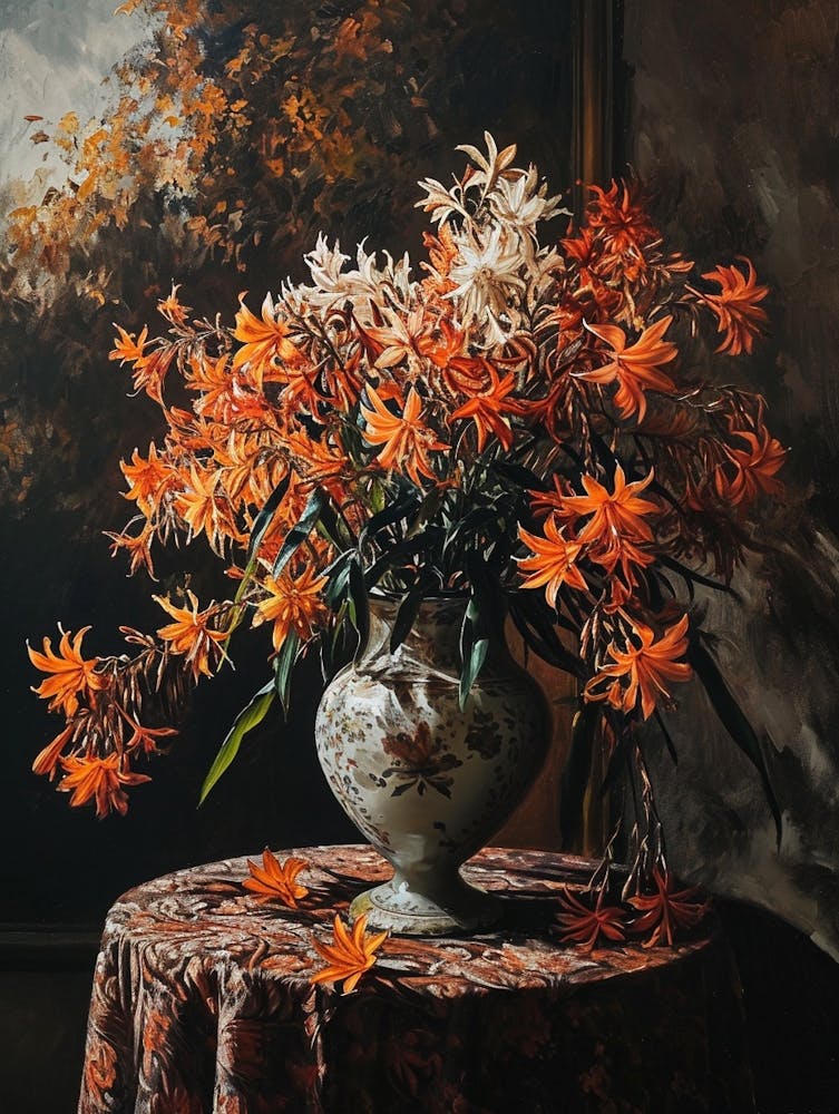 Nature Morte Florale Baroque Cineraria 4