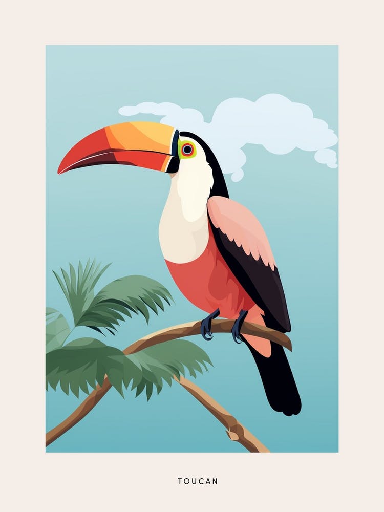 Minimalist Toucan 2 Bird Poster