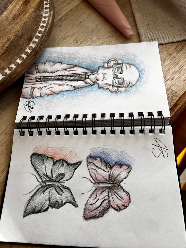 Papillon Et Homme