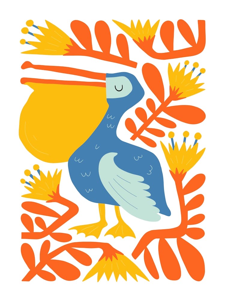 Nursery Abstract Stork Bird