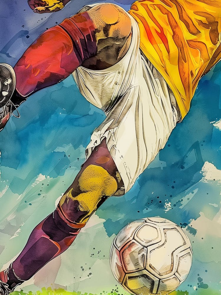 Football Player Watercolor Art (14)