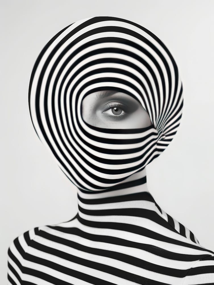 Woman In Black And White 2