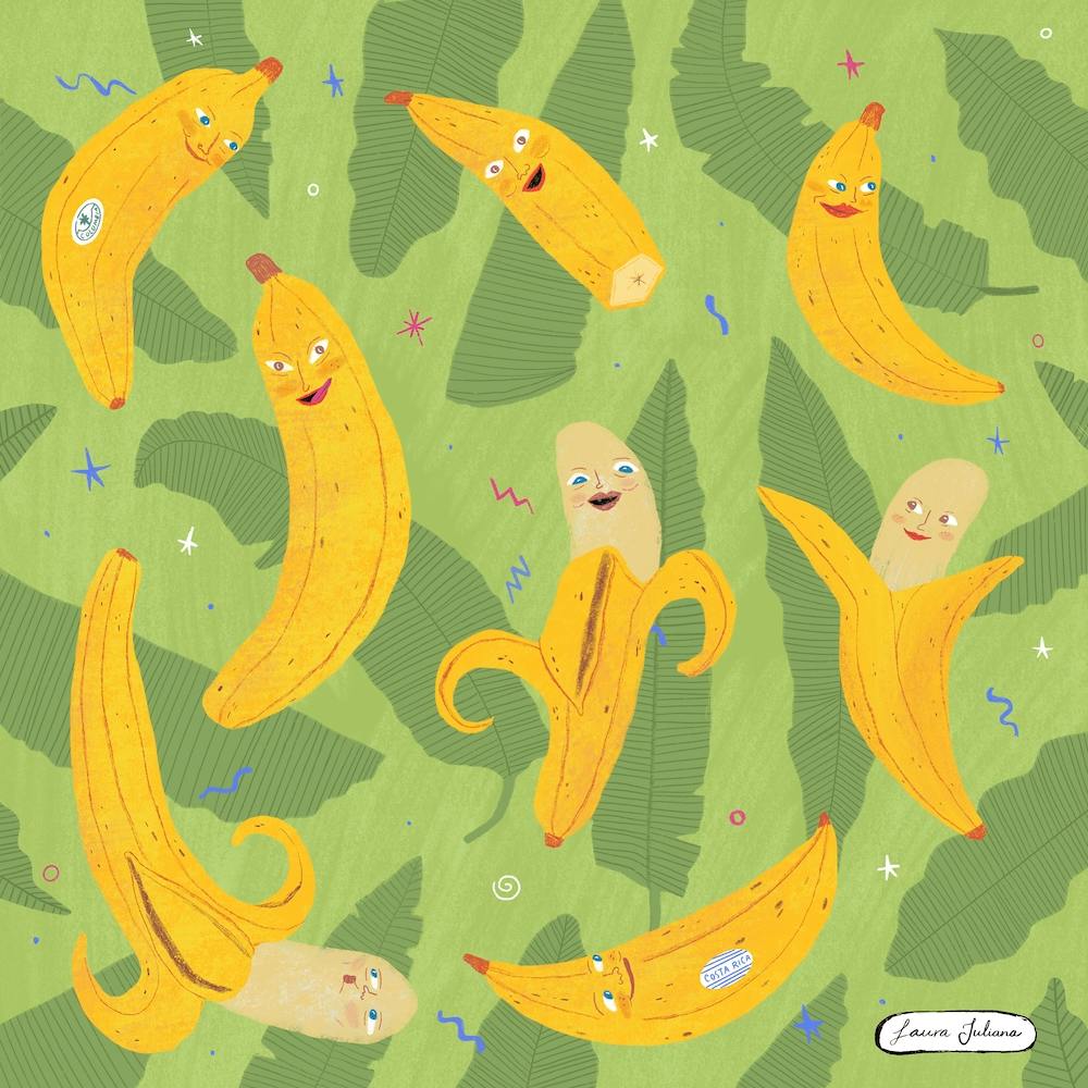 Happy Bananas Square