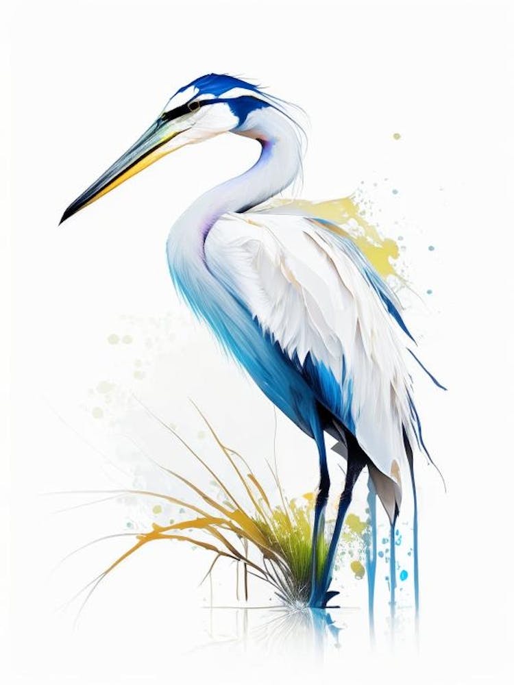 Cocoi Heron Impressionistic 4