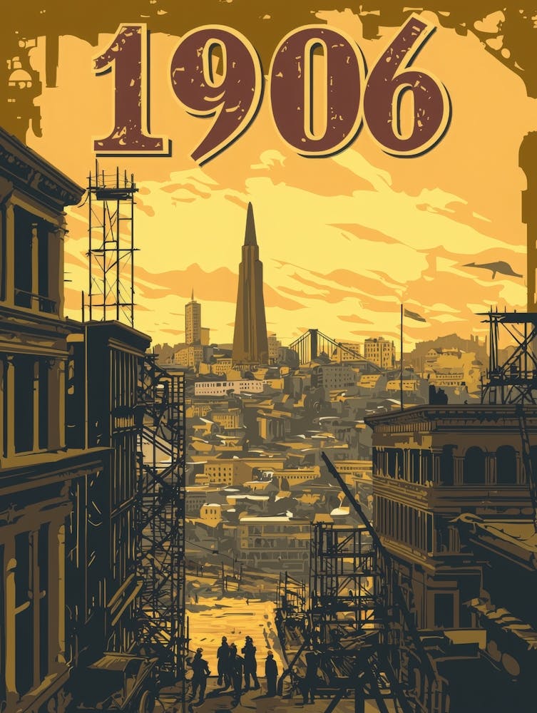 Aihrgdesign - The Rebuilding Of San 7 - Vintage-Poster