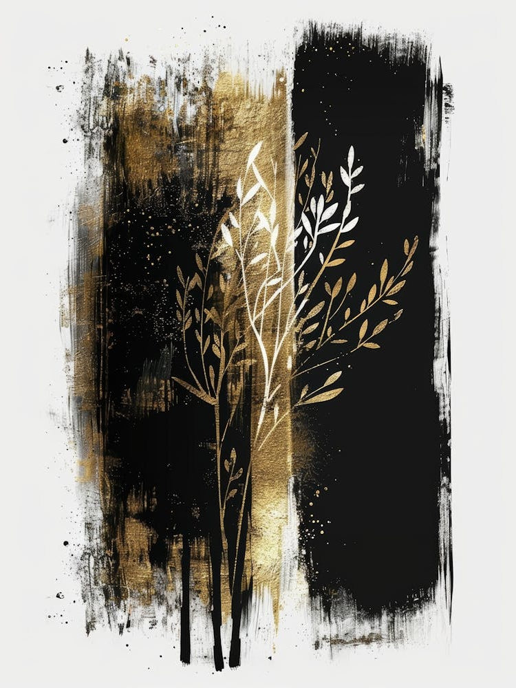 Gold And Black Canvas Print 22