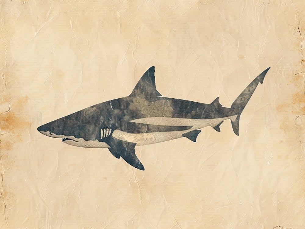 Bull Shark Grey Silhouette 1