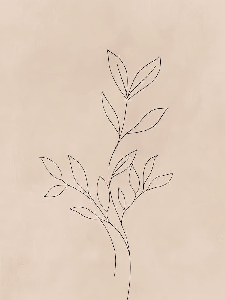 Bordeaux Botanical Garden Boho Line Art