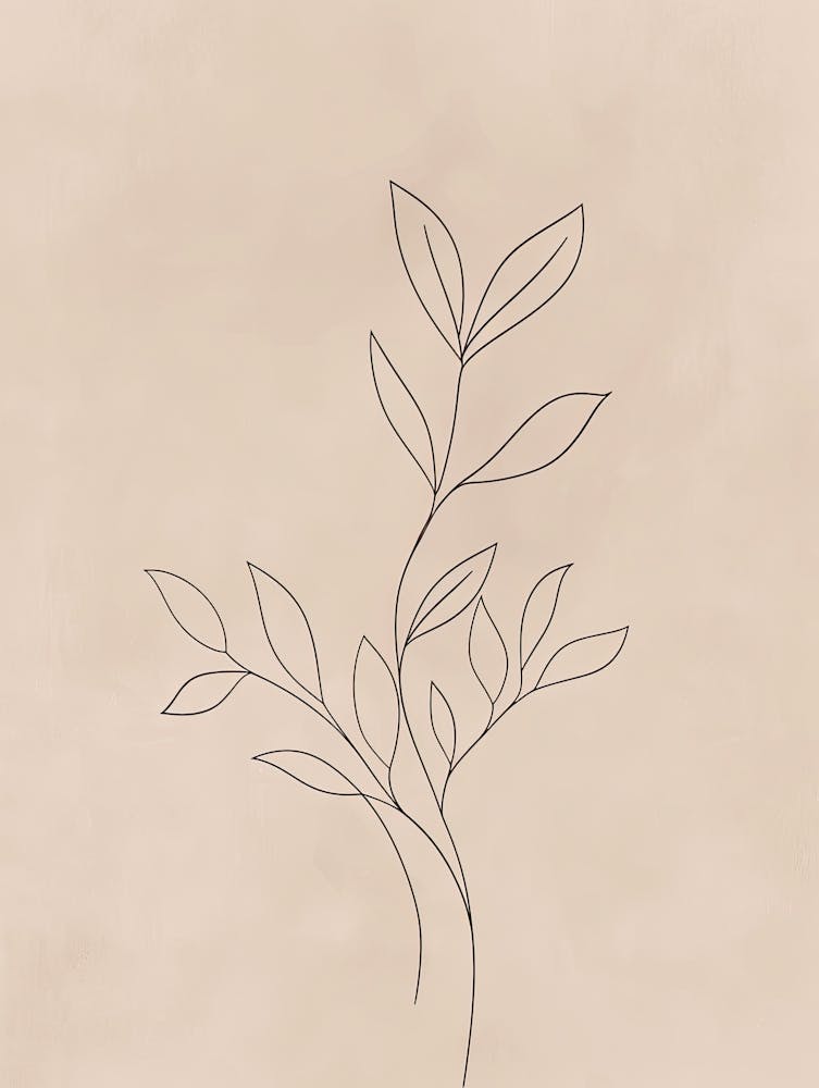 Bordeaux Botanical Garden Boho Line Art