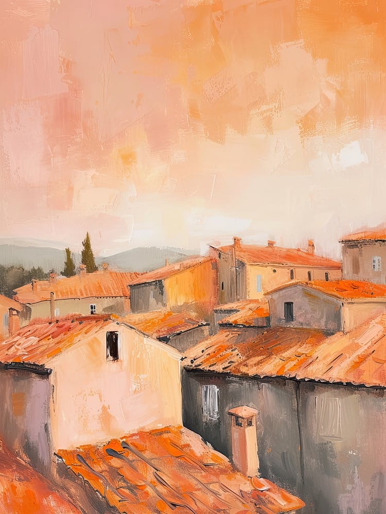 Tuscany Rooftops Morning Skyline 3