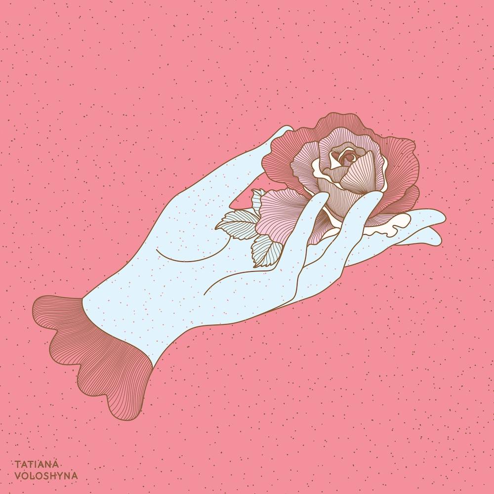 Rose à la Main Carré