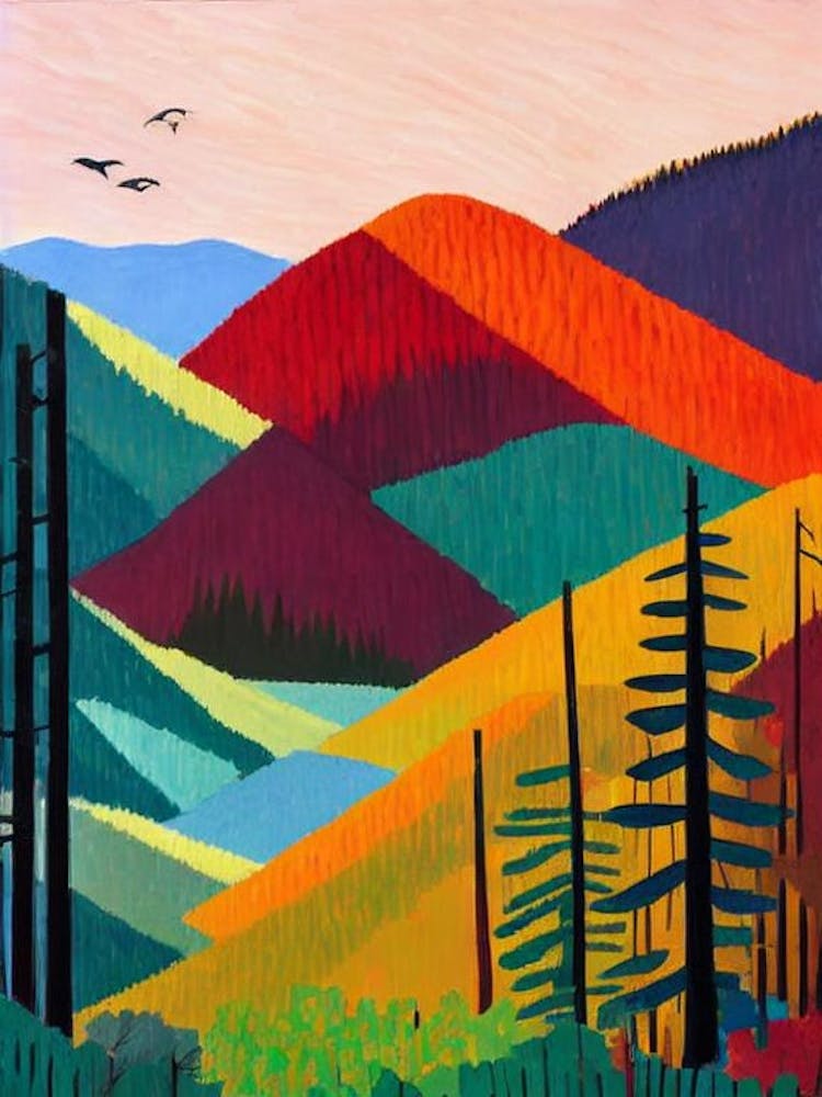 Muir Woods National Park United States Of America Abstract Colourful