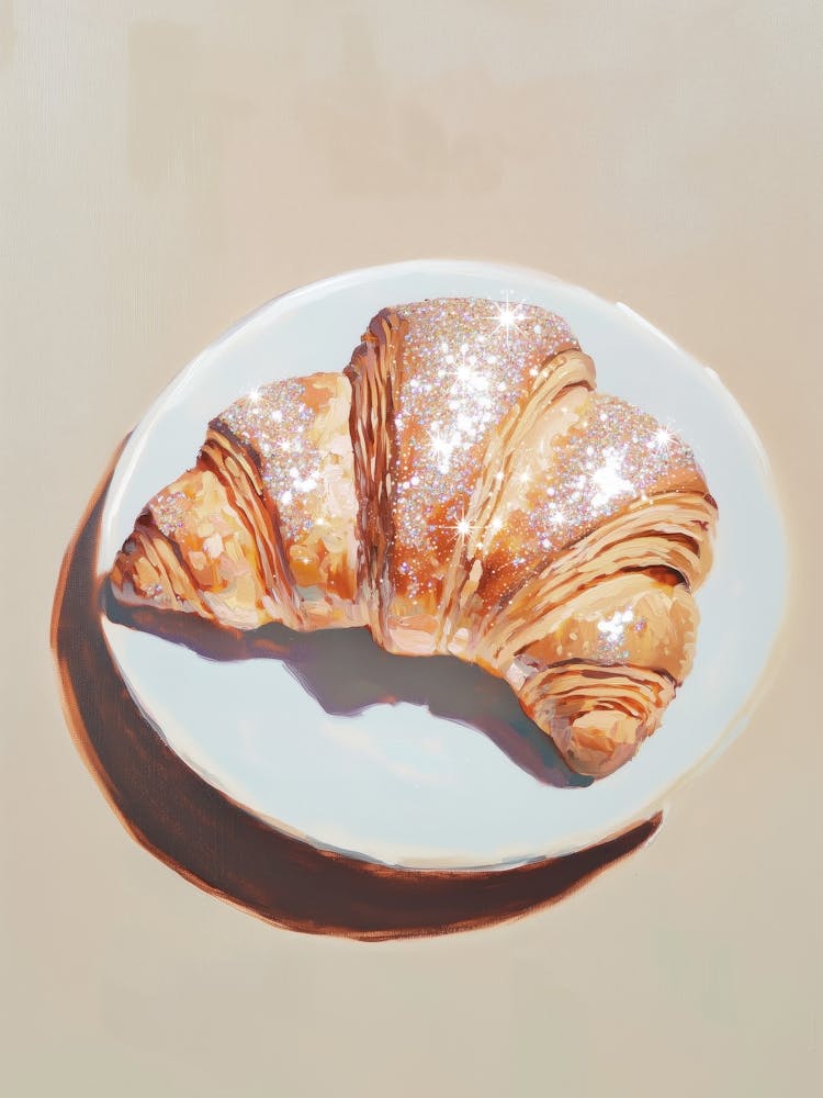 Glittery Croissant
