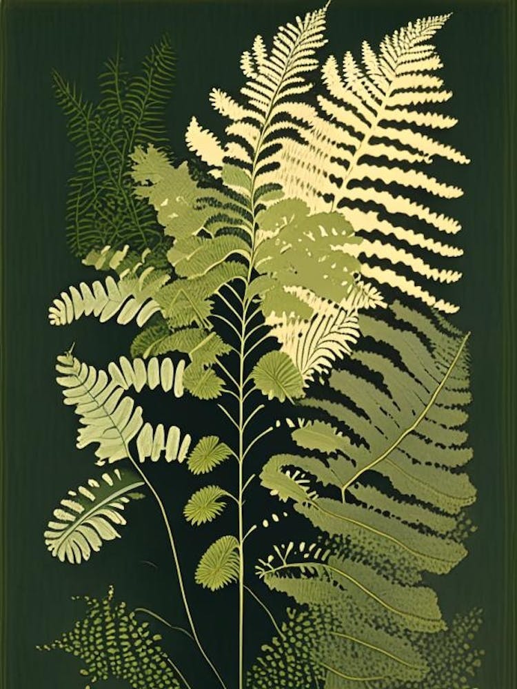 Maidenhair Fern Rousseau Inspired