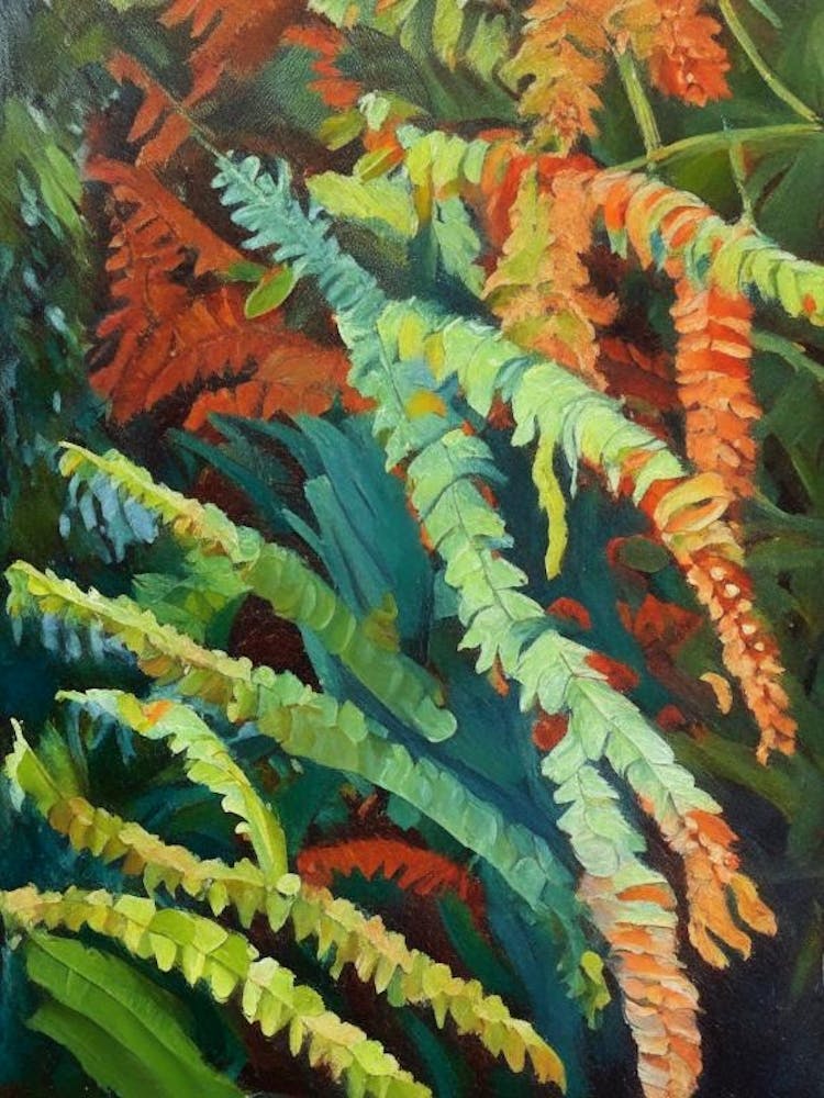 Cinnamon Fern Cézanne Style