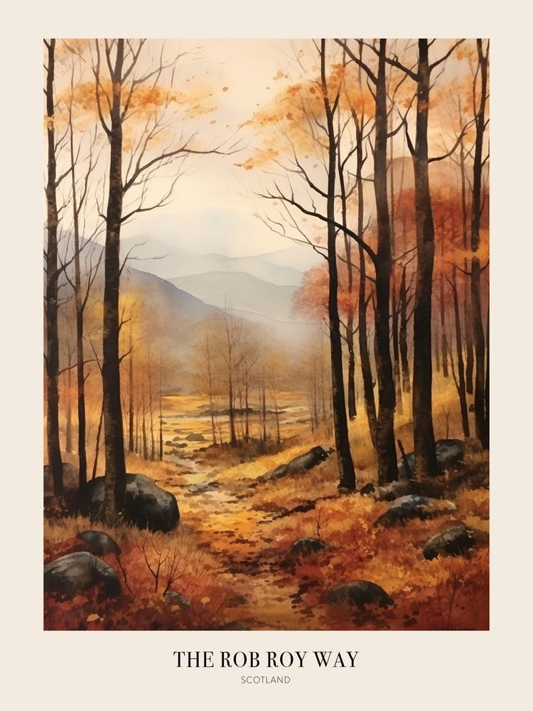 The Rob Roy Way Scotland Uk Trail Poster