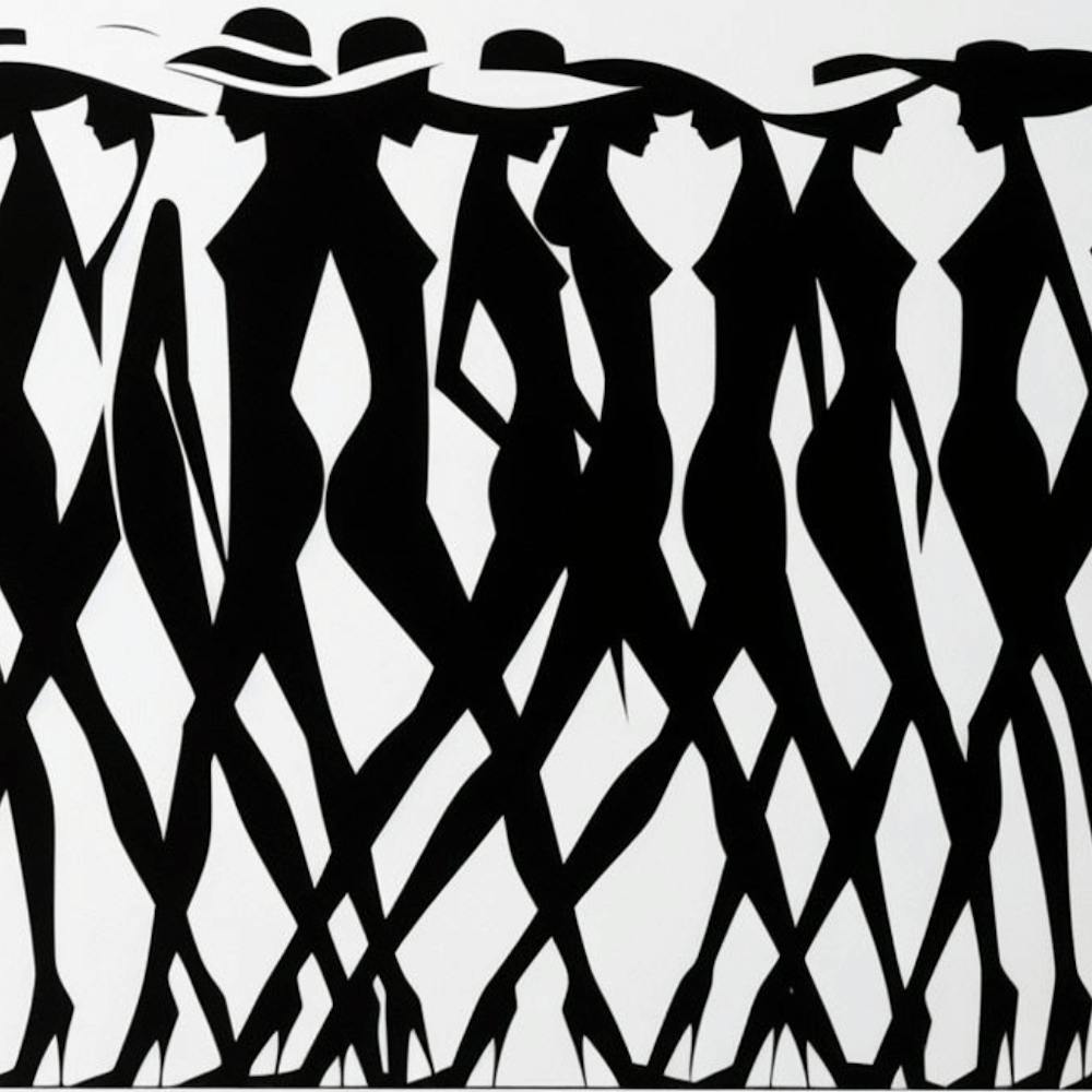 Silhouetten von Frauen