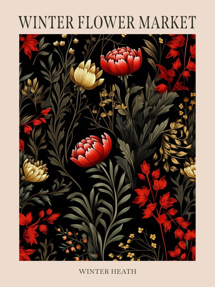 Winter Heath 1 Winter Flower Market Poster