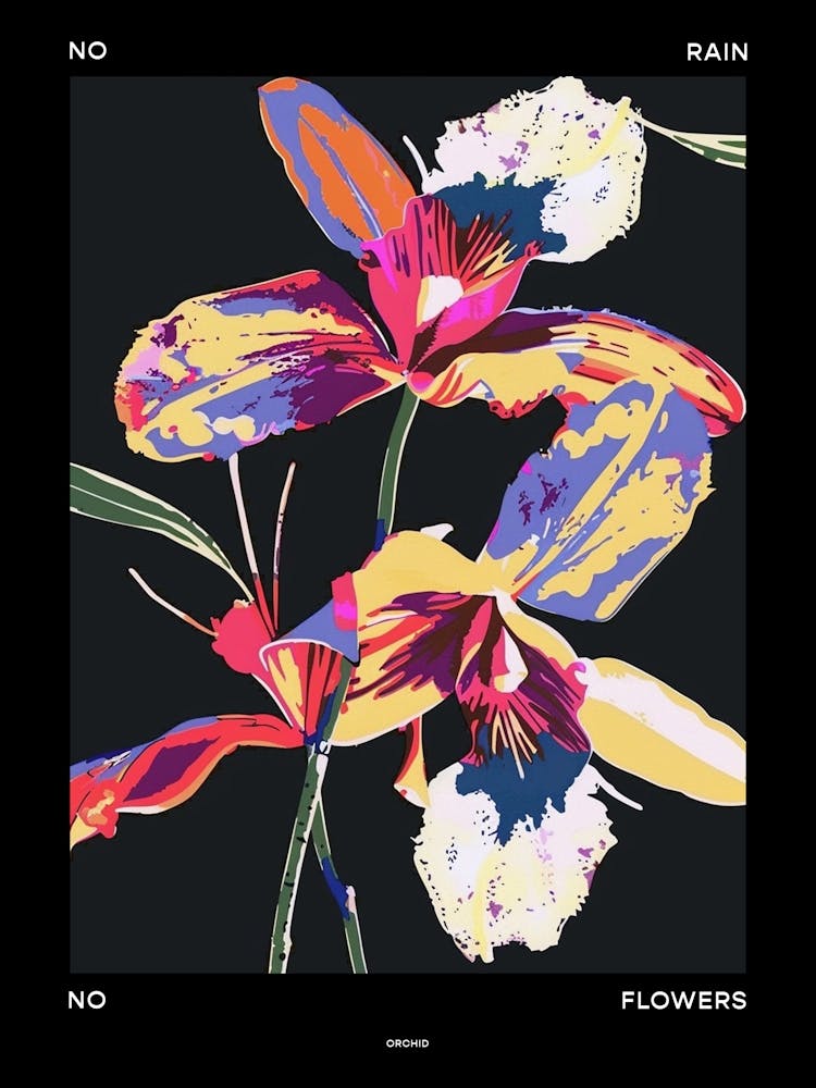 No Rain No Flowers Poster Orchidee 2