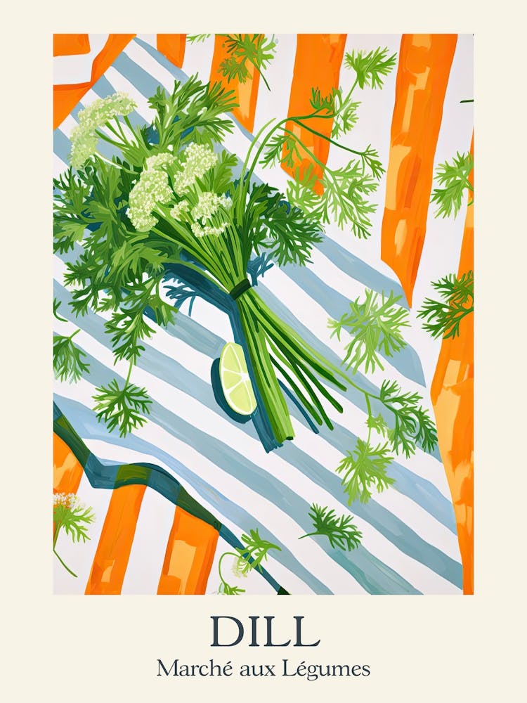 Gemüsemarkt Dill Sommer Illustration 1