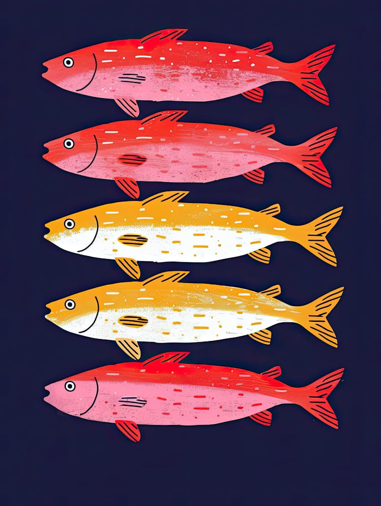 Flowing Patterns Fish Poster