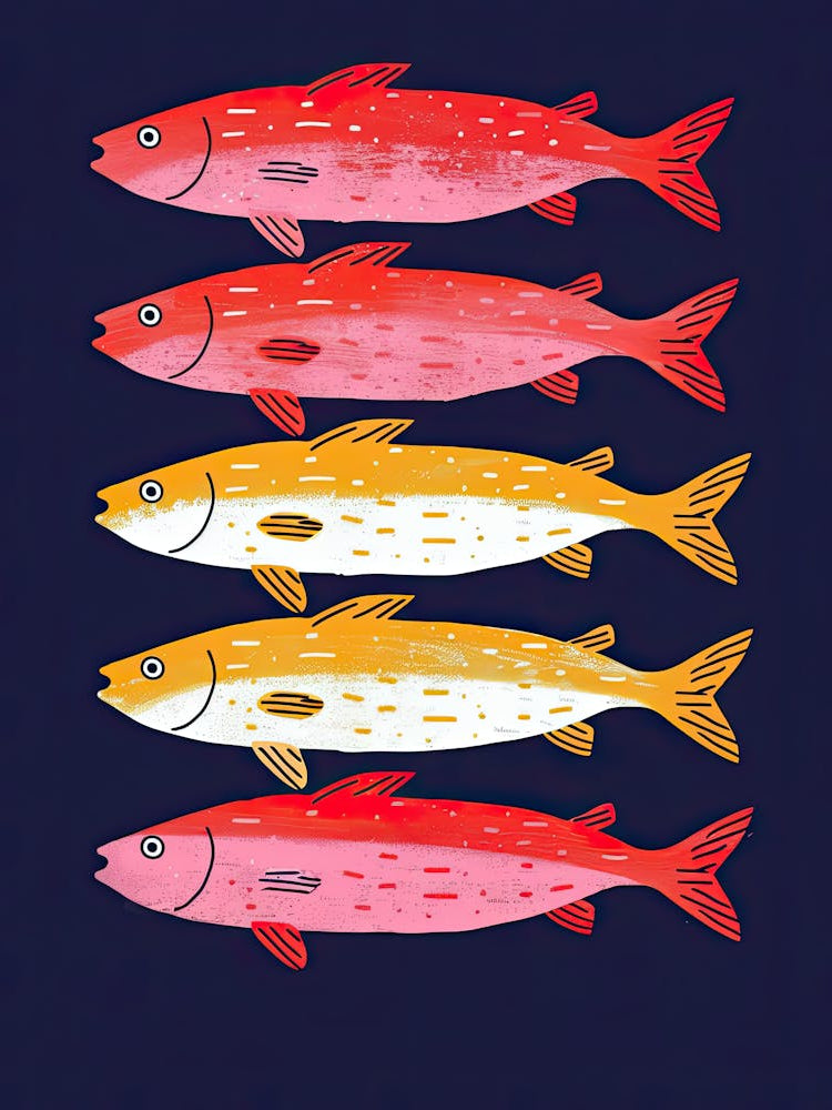 Flowing Patterns Fish Poster