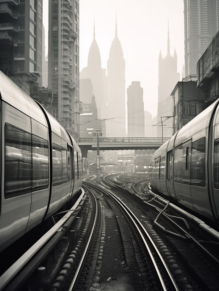 Kuala Lumpur, Malaysia, Black And White Old Photo 4