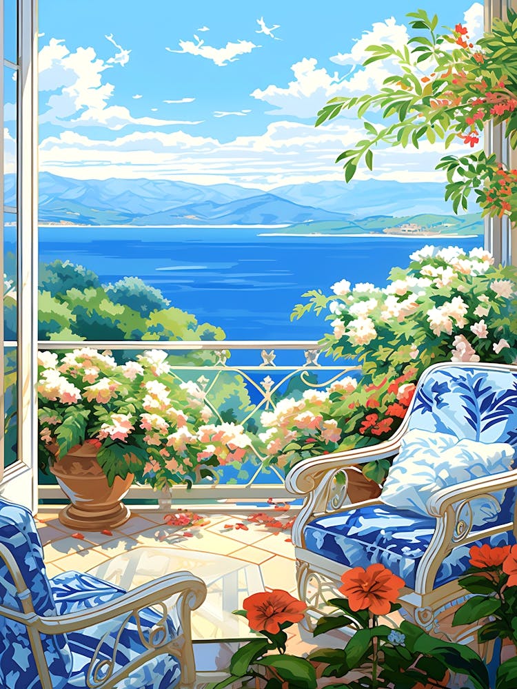 Ocean View From The Balcony