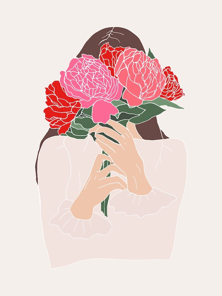 Hiding Behind Peonies