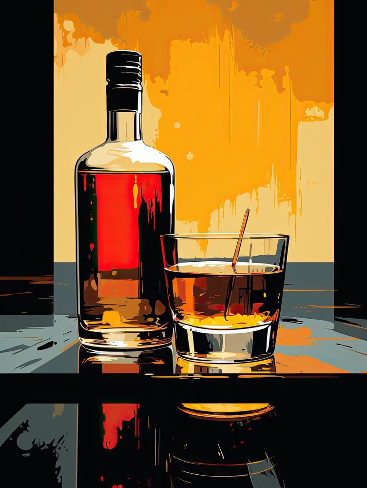 Glass Of Whiskey, Mid century 2