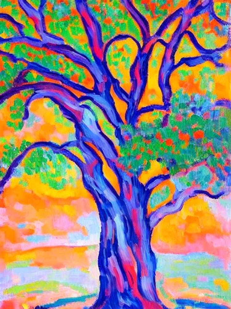 Sand Live Oak 1 Baum Abstrakte Blockfarbe