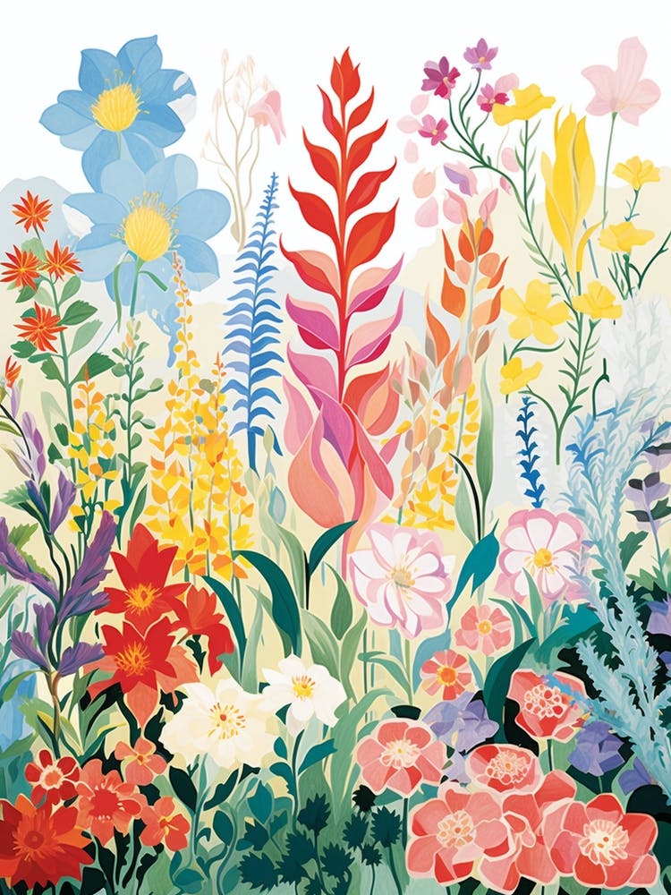 Monets Garden Usa Modern Illustration 2
