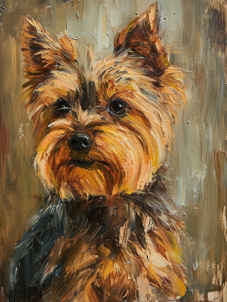 Yorkshire Terrier Acrylic Painting 9