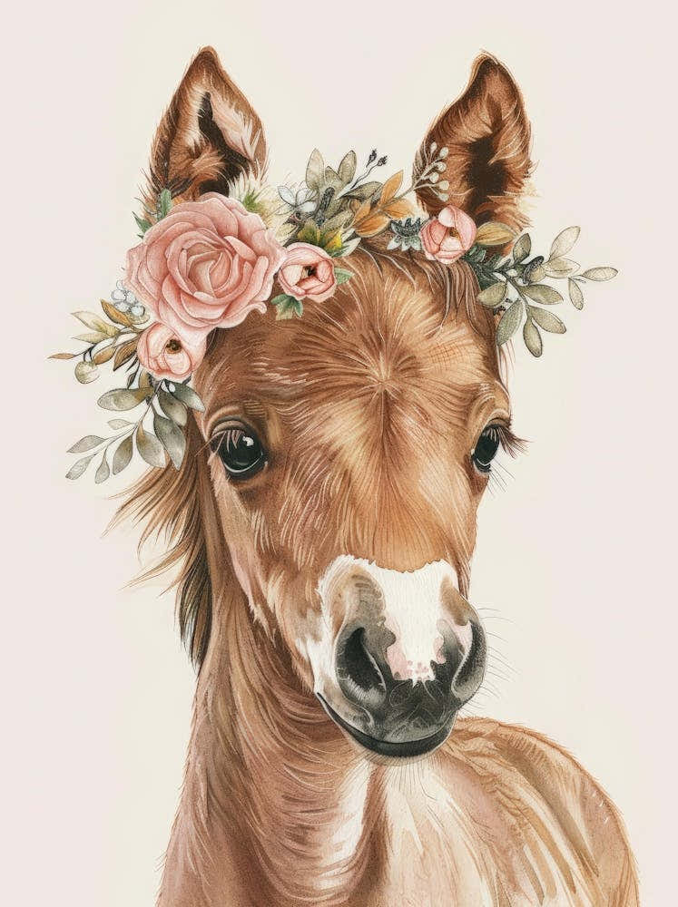 Foal With Flower Crown