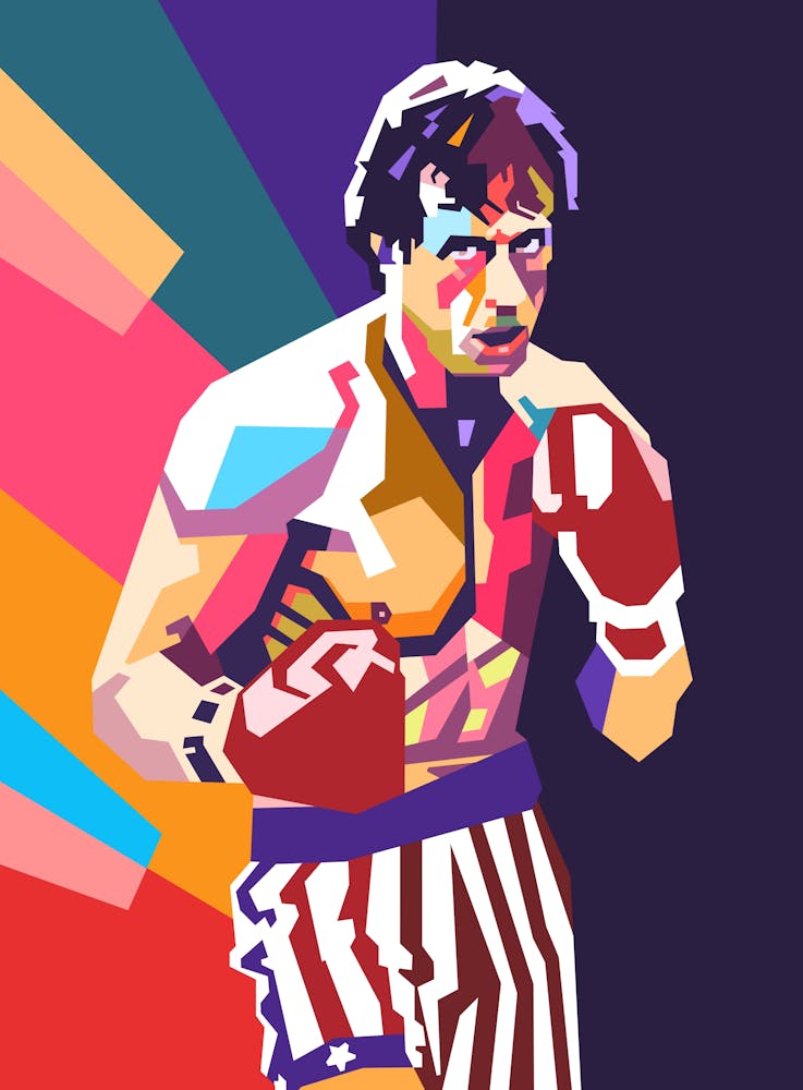 Sylvester Stallone Rocky Balboa wpap art style