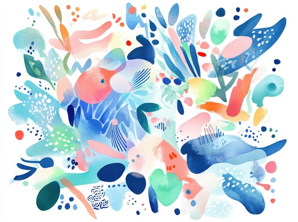 Abstract Watercolor Painting 102