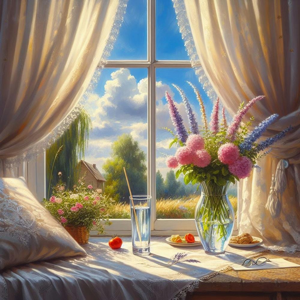 Window With Flowers