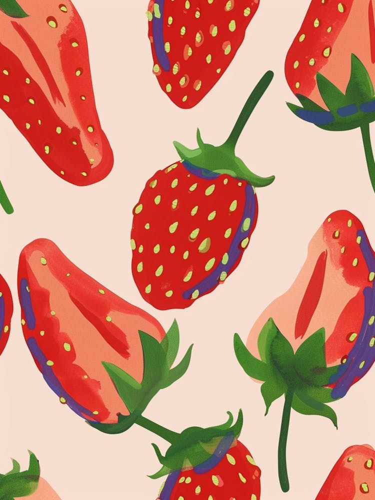 Strawberry Pattern Illustration 3