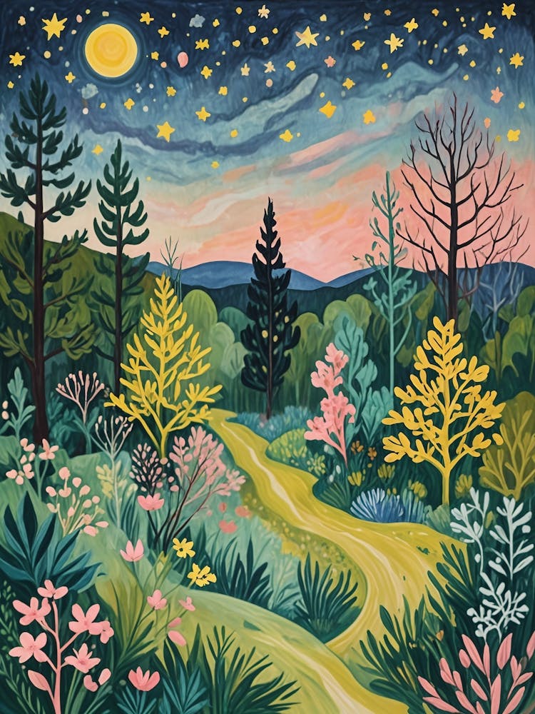 Night In The Colourful Woods no1