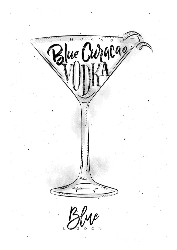 Blue Lagoon Cocktail White