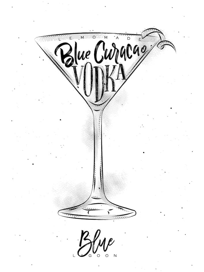 Blue Lagoon Cocktail White