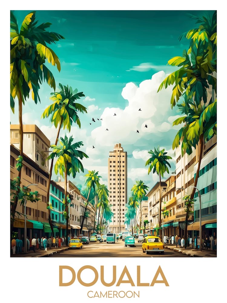 Affiche de voyage Douala
