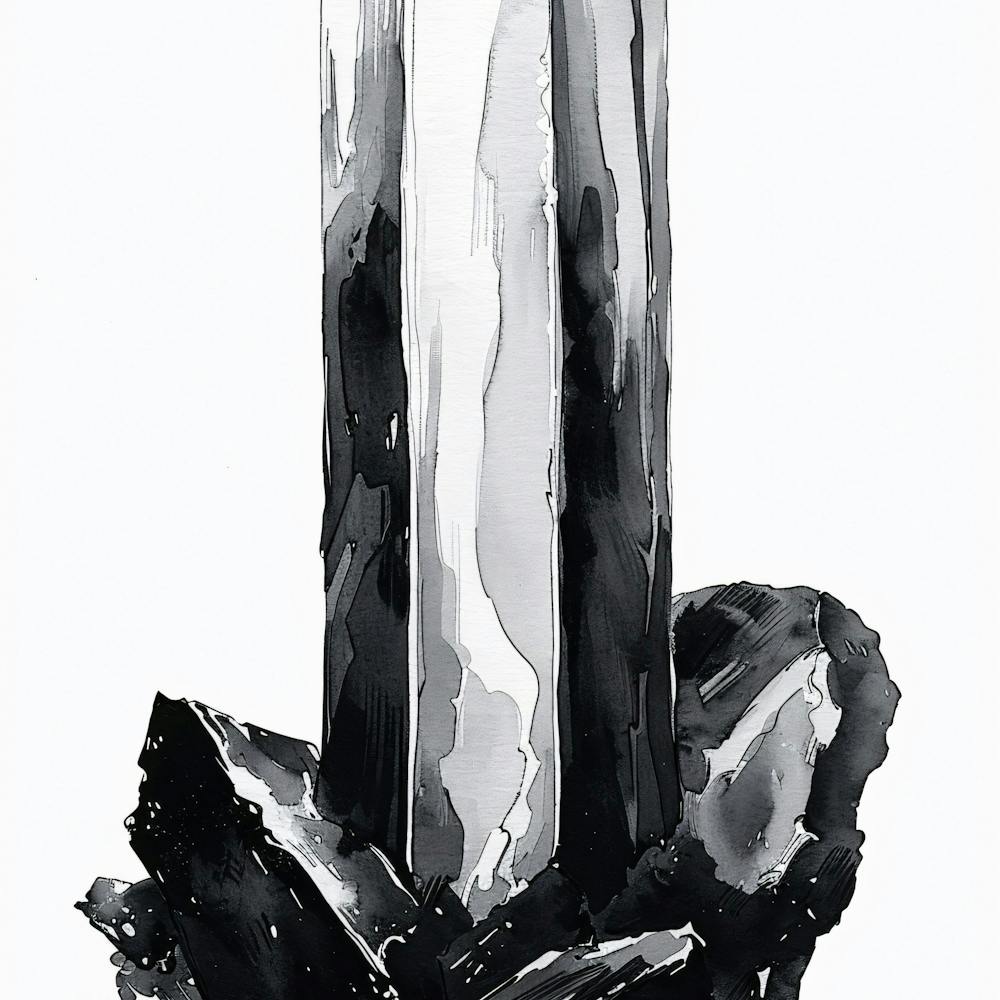 Black And White Of A Quartz