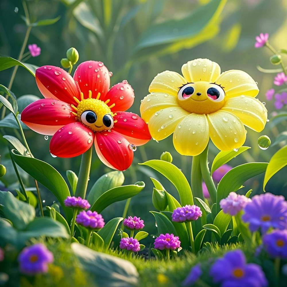 Cute Flowers In The Garden
