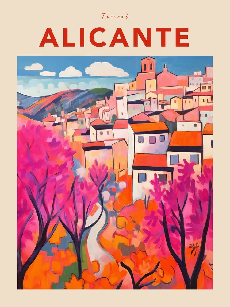 Alicante Spain 2 Fauvist Travel Poster