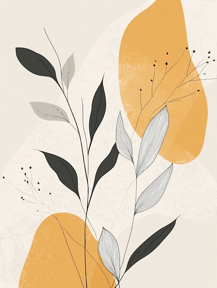 Abstract Leaves Canvas Print 3