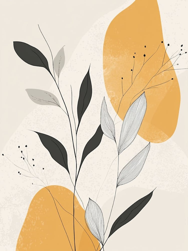 Abstract Leaves Canvas Print 3